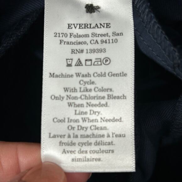 Everlane Tencel Way High Tapered Buttersmooth Navy Blue Pant 16 - Picture 10 of 11